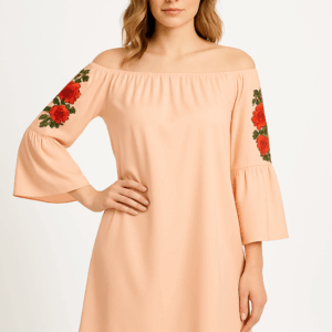 Rochie dama casual cu broderie Anna