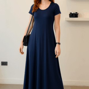 Rochie lunga dama Bia bleumarin