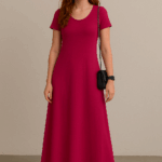 Rochie lunga dama Bia bordo