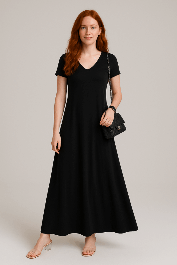 Rochie lunga dama Bia negru