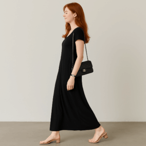 Rochie lunga dama Bia negru