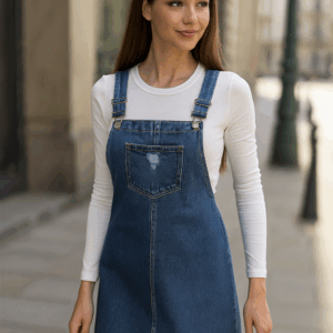 Sarafan denim Dana albastru