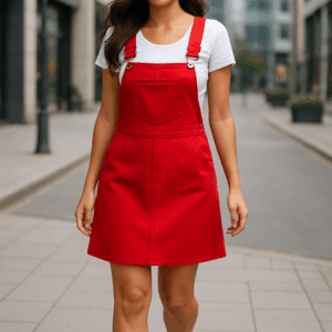 Sarafan denim Dana rosu