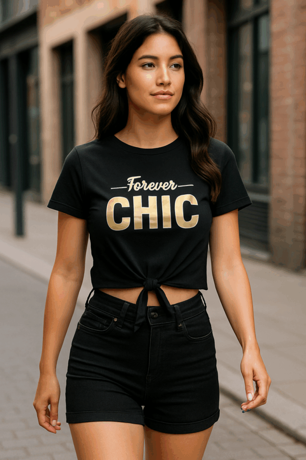 Tricou Dama Forever Chic Negru