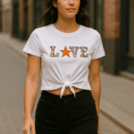 Tricou Dama Love Alb