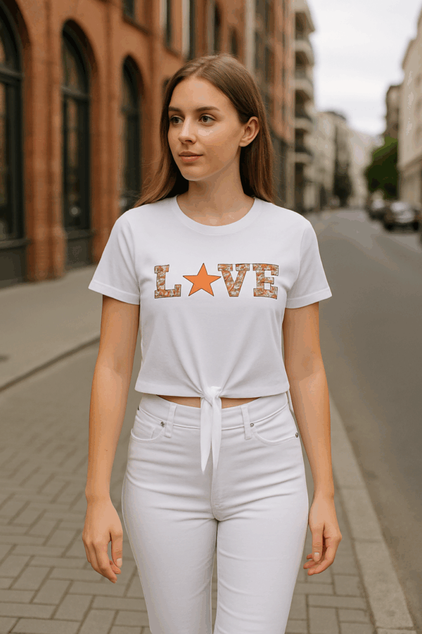 Tricou Dama Love Alb
