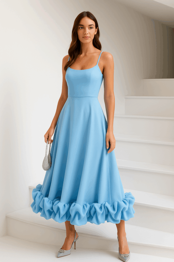 Rochie dama casual Buff bleu Rochie dama casual Buff bleu