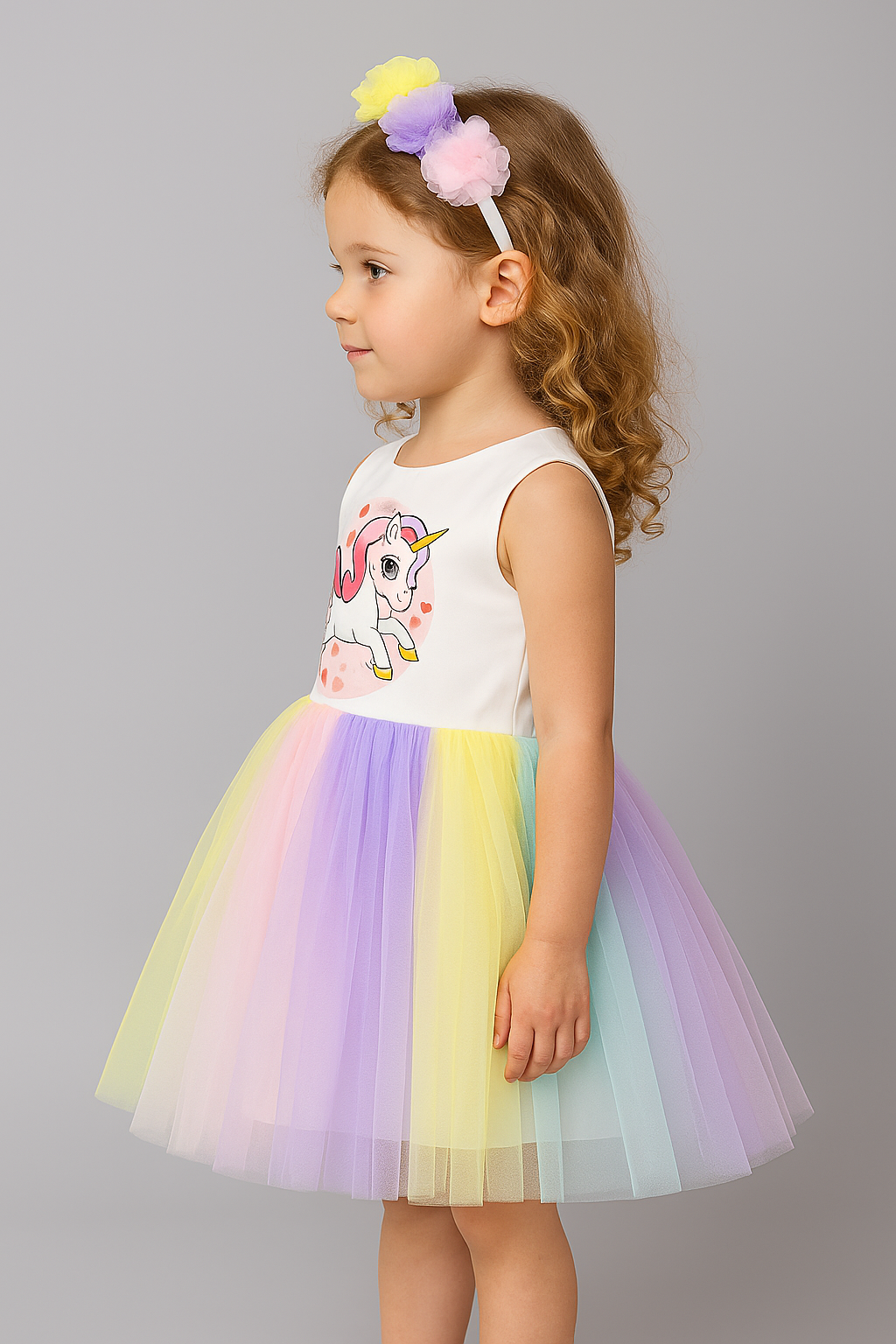 Rochita eleganta pentru fetita cu bentita MyUnicorn