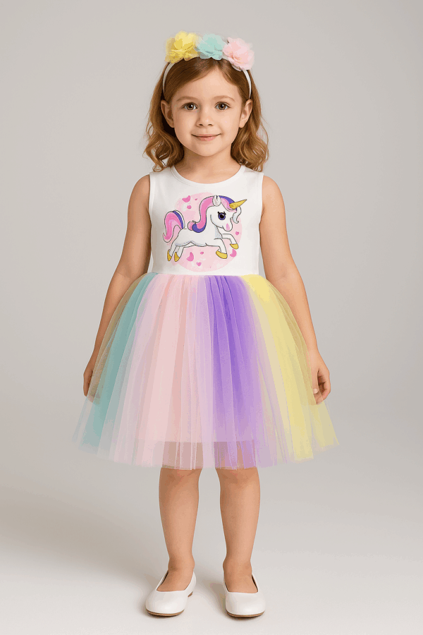 Rochita eleganta pentru fetita cu bentita MyUnicorn