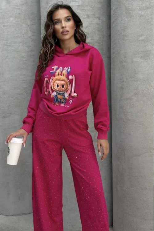 Trening dama cu aplicatii I Am Cool fucsia