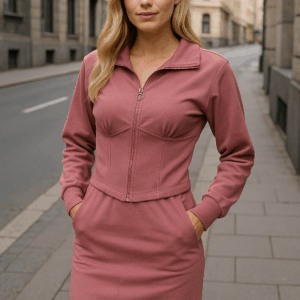 Compleu dama RomaCorset roz plamaniu