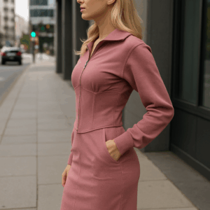 Compleu dama RomaCorset roz plamaniu
