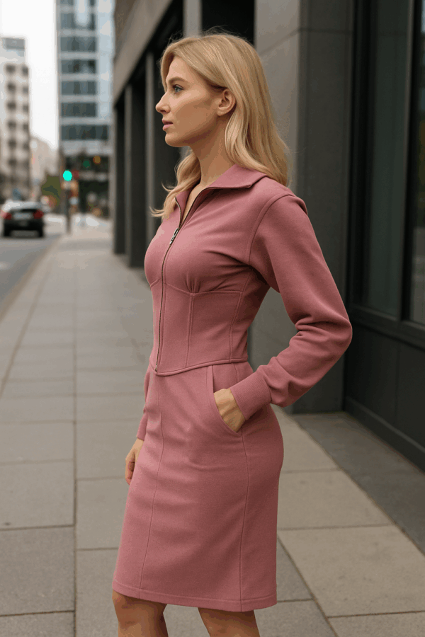 Compleu dama RomaCorset roz plamaniu