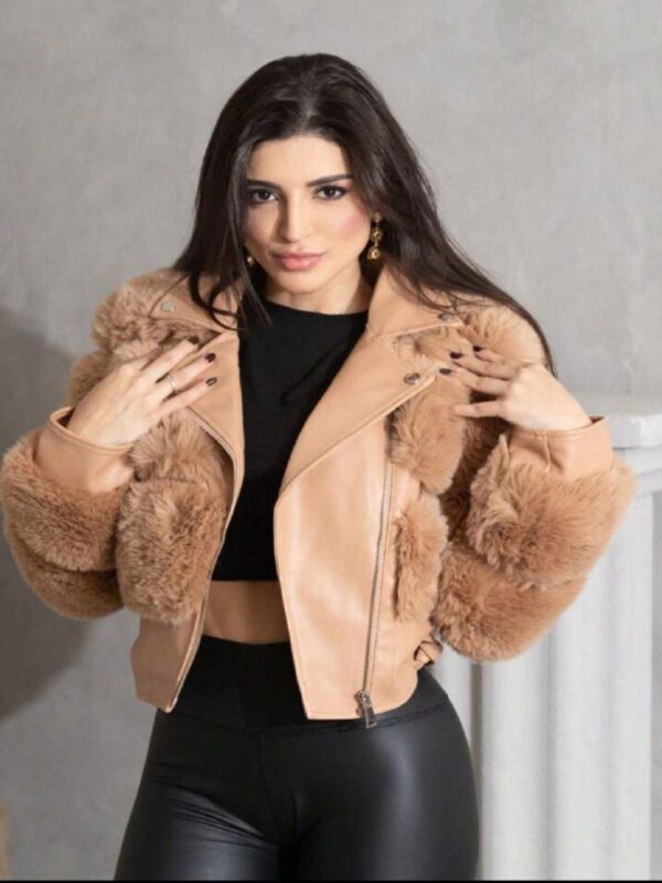 Geaca dama cu blanita Misha bej
