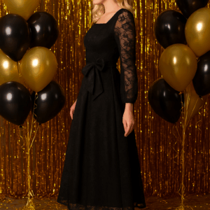 Rochie dama cu dantela Ioana negru