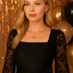 Rochie dama cu dantela Ioana negru