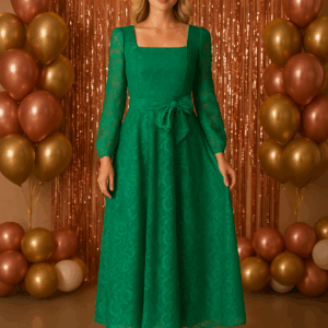 Rochie dama cu dantela Ioana verde