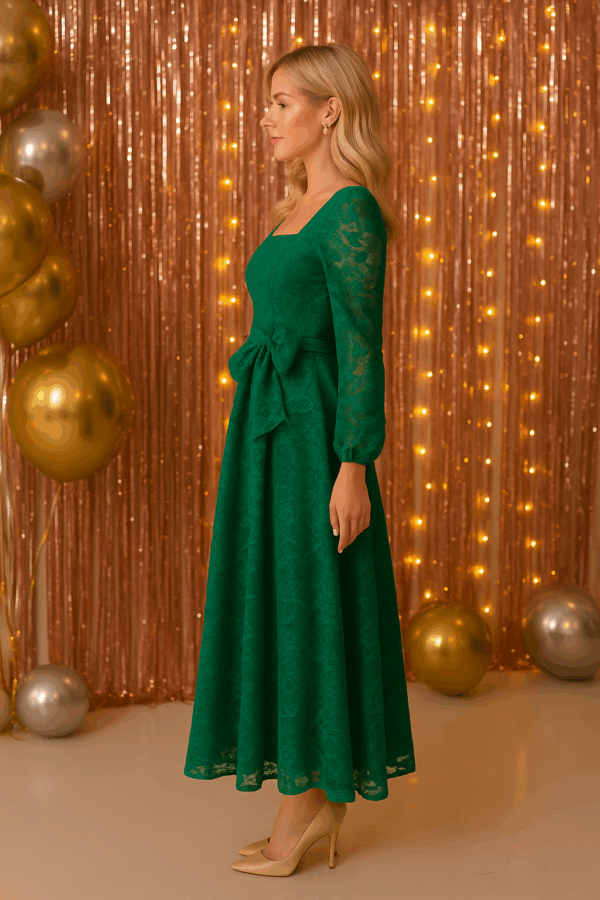 Rochie dama cu dantela Ioana verde
