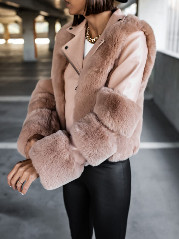 Geaca dama cu blanita Misha bej