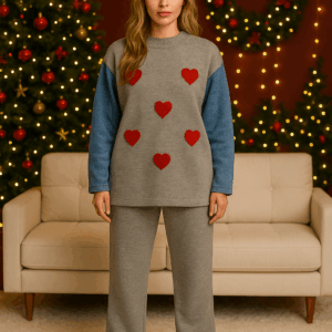 Compleu dama oversize cu maneci denim