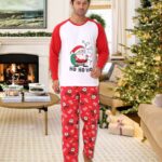 Pijama barbat motive Craciun HO HO HO
