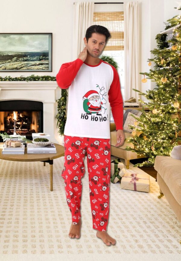 Pijama barbat motive Craciun HO HO HO