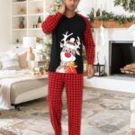 Pijama barbat motive Craciun Ren cu clop