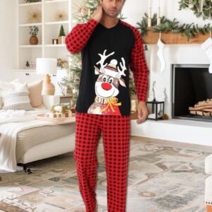 Pijama barbat motive Craciun Ren cu clop