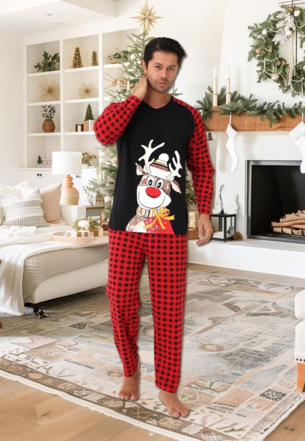 Pijama barbat motive Craciun Ren cu clop