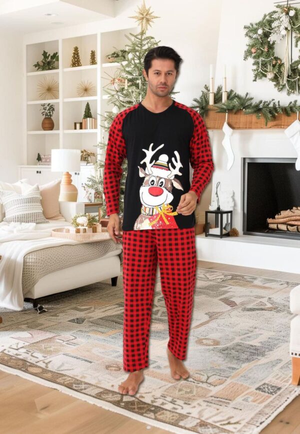 Pijama barbat motive Craciun Ren cu clop