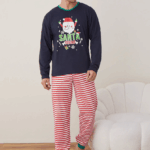 Pijama barbat motive Craciun Santa Squad