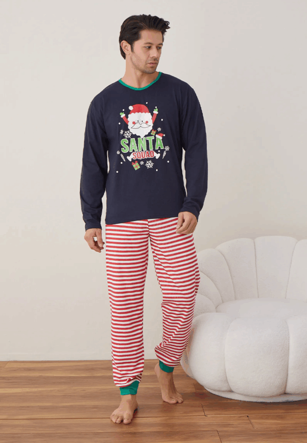 Pijama barbat motive Craciun Santa Squad
