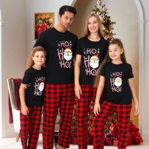 Pijama barbat motive Craciun maneca scurta HO HO HO