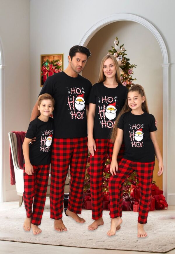 Pijama barbat motive Craciun maneca scurta HO HO HO