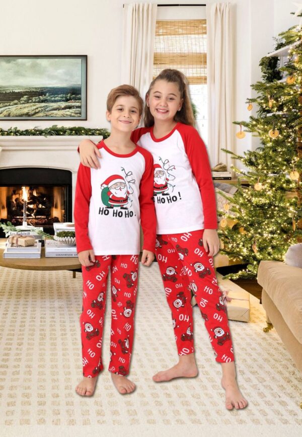 Pijama copii motive Craciun HO HO HO