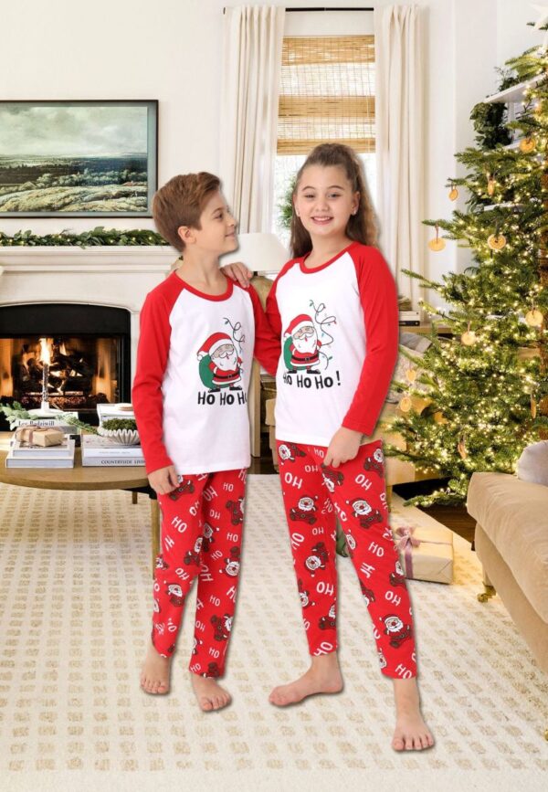 Pijama copii motive Craciun HO HO HO