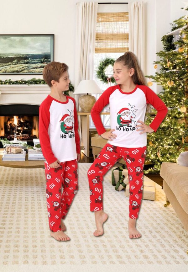 Pijama copii motive Craciun HO HO HO