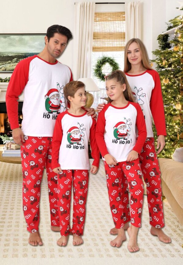 Pijama copii motive Craciun HO HO HO