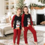 Pijama copii motive Craciun Ren cu clop