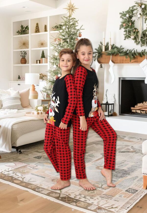 Pijama copii motive Craciun Ren cu clop