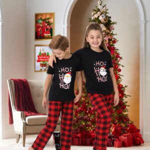 Pijama copii motive Craciun maneca scurta HO HO HO