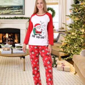 Pijama dama motive Craciun HO HO HO