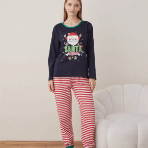 Pijama dama motive Craciun Santa Squad