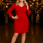Rochie dama eleganta Dina rosu