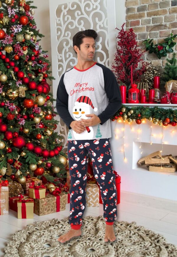Pijama barbat motive Craciun Snowman