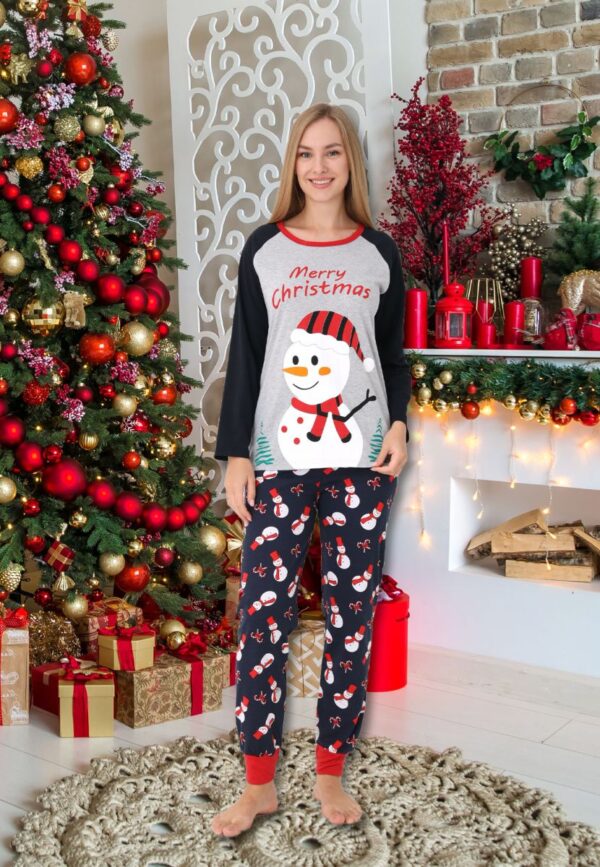 Pijama dama motive Craciun Snowman Pijama dama motive Craciun Snowman