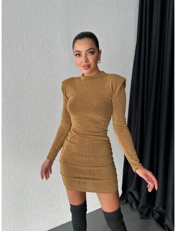 Rochie eleganta dama Leila auriu