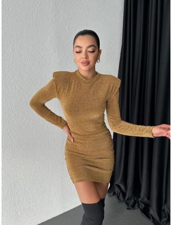 Rochie eleganta dama Leila auriu