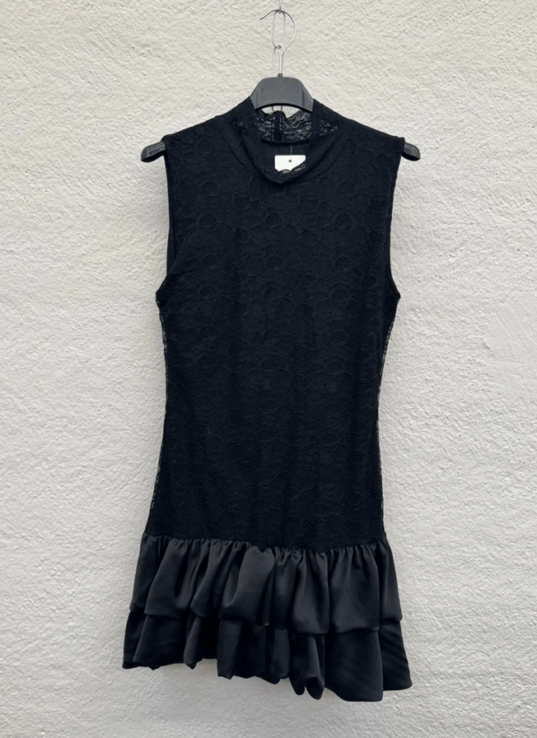 Rochie eleganta cu dantela si volane Deny