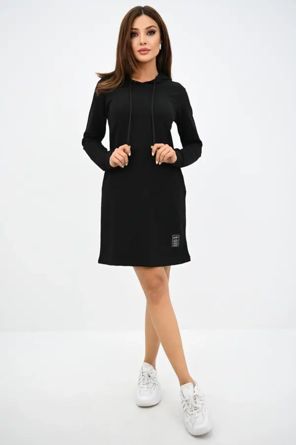 Rochie sport stil hanorac Jenny negru